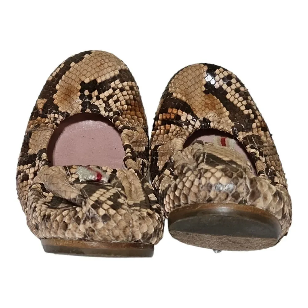 GUCCI Snakeskin Ballerina Flats- Size 37G‎